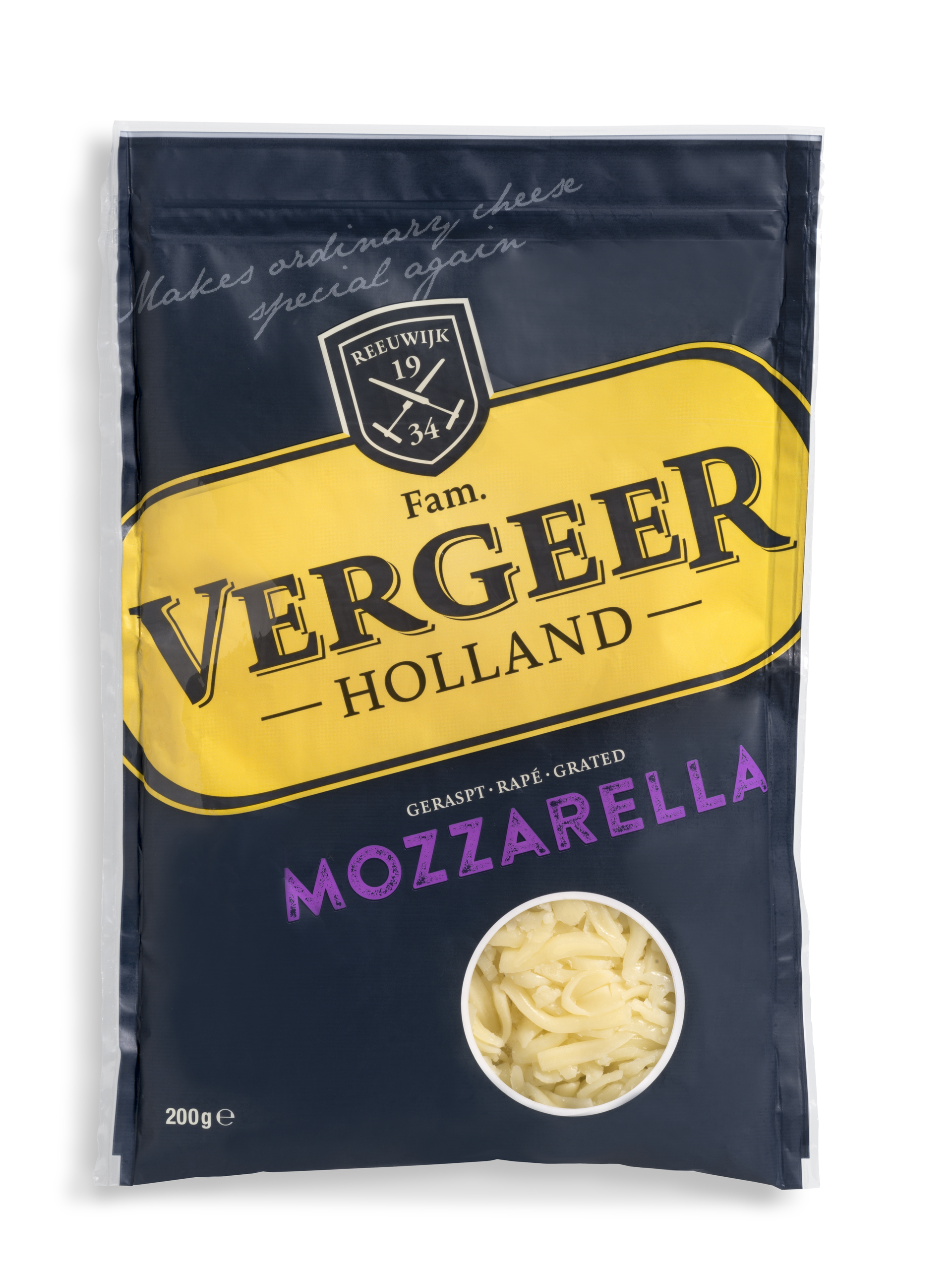 Geraspte mozzarella 40+