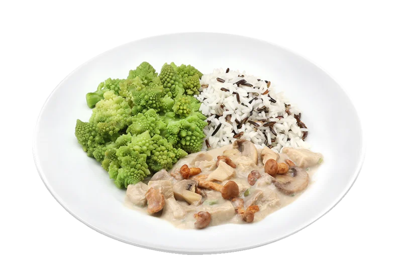 Paddenstoelenragout met romanesco en wilde rijst (vegetarisch)