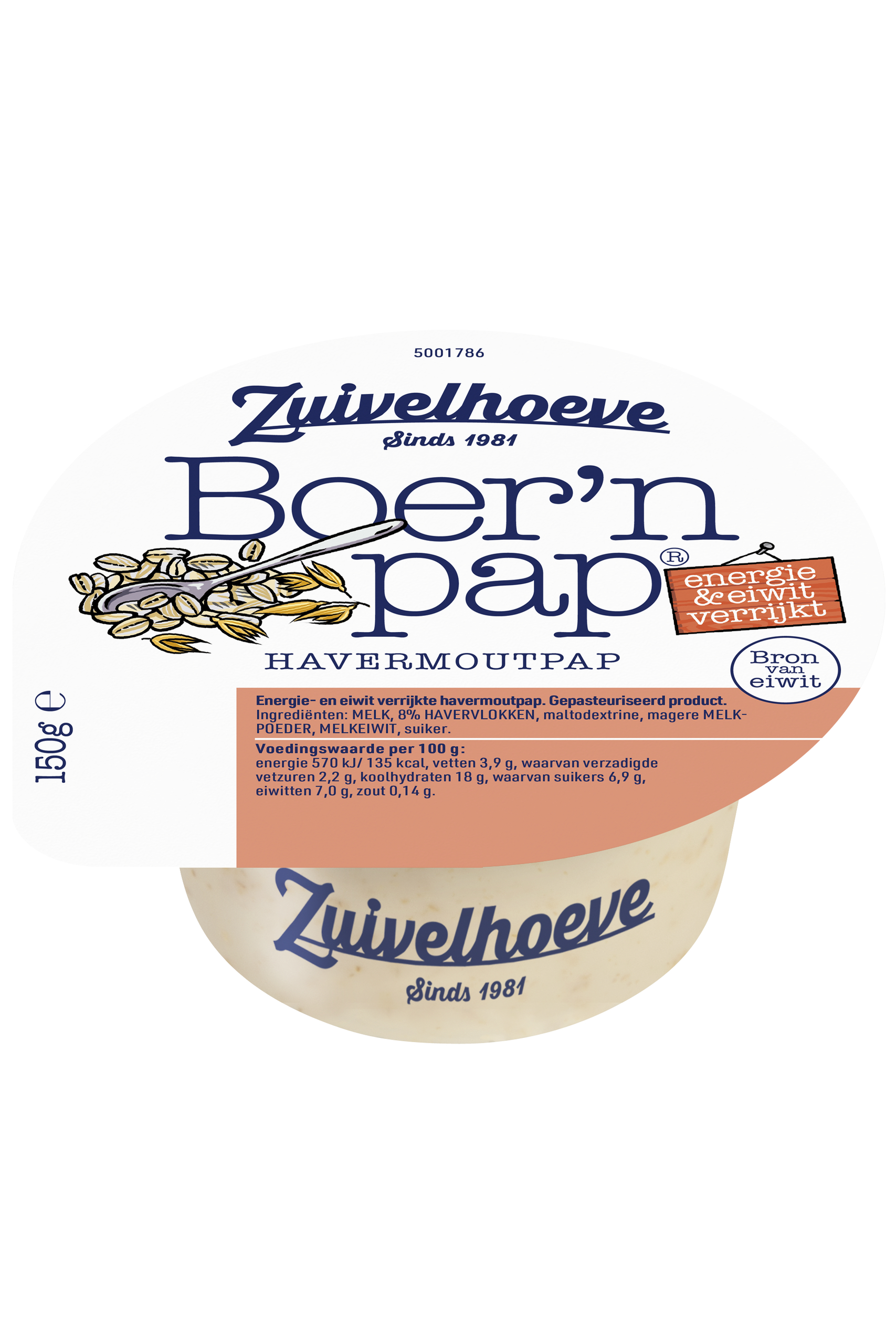 Boer'n pap havermout (energie- en eiwitverrijkt)