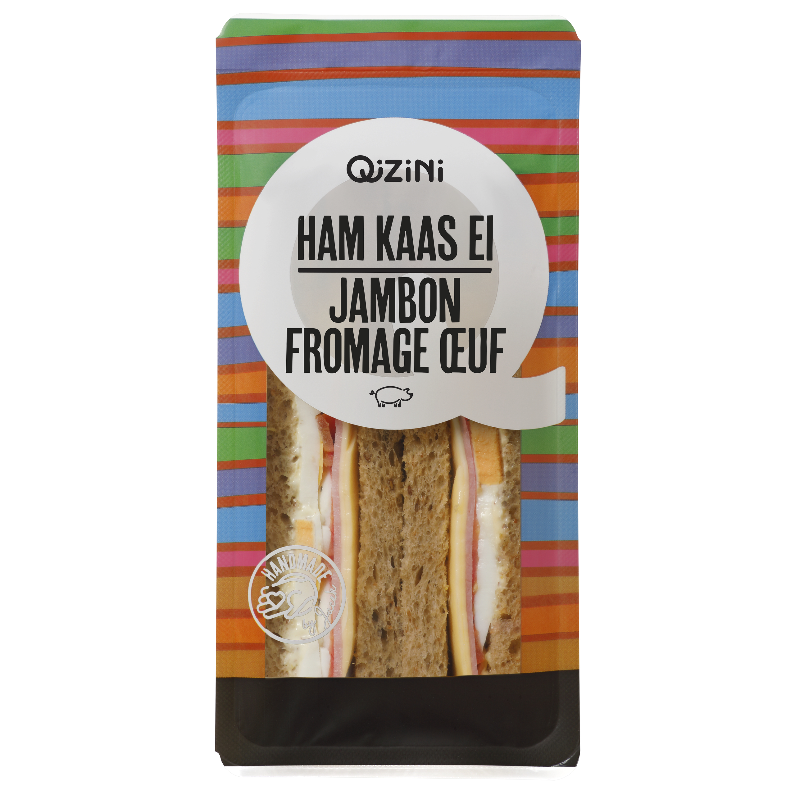 Sandwich ham, kaas en ei