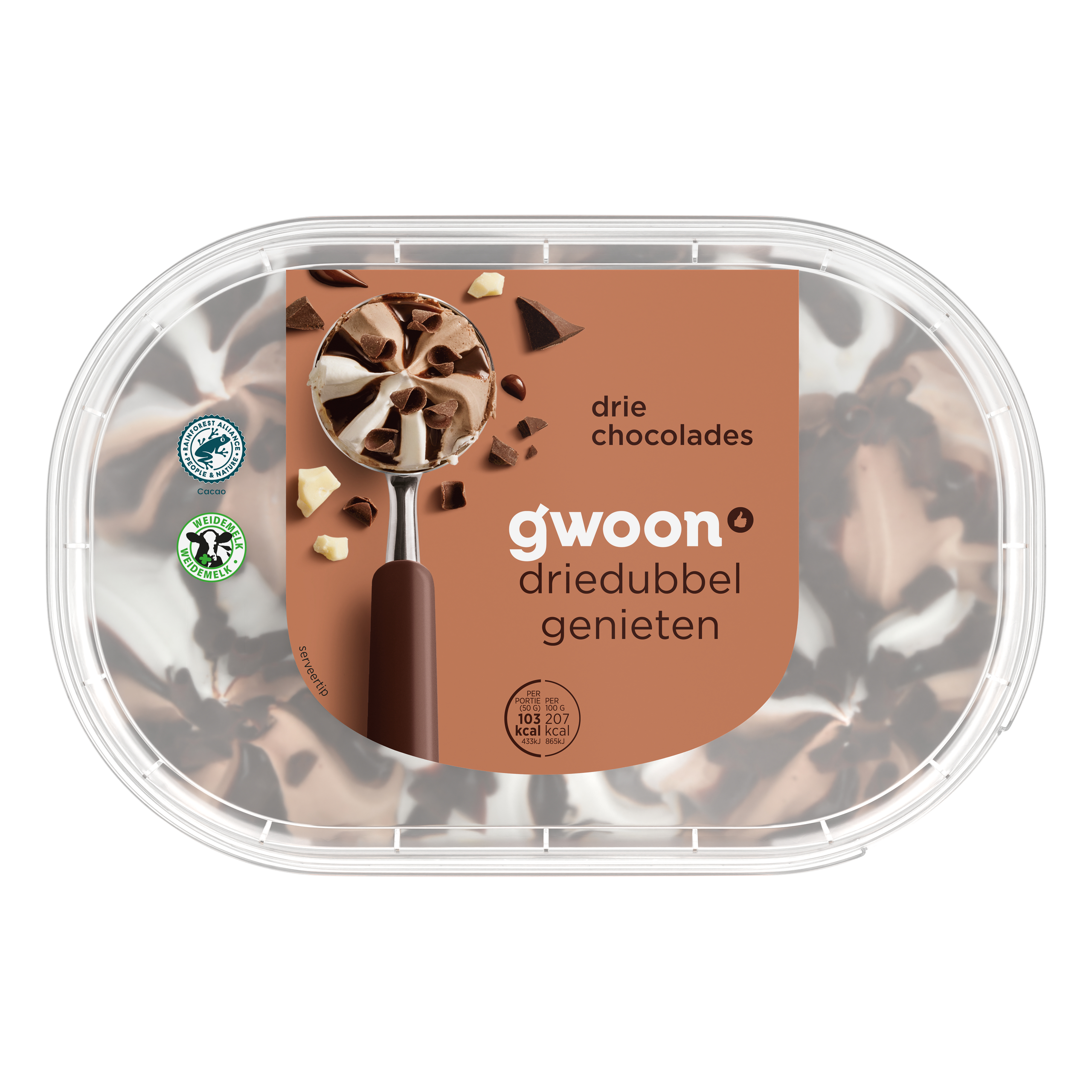 Roomijs 3 chocolade