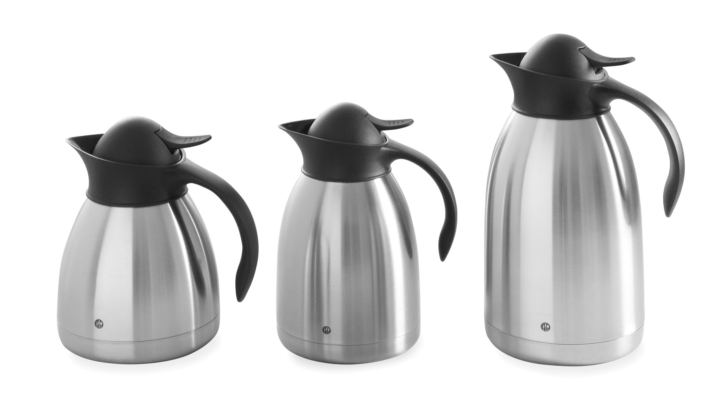 Thermoskan met zwarte dop 1L