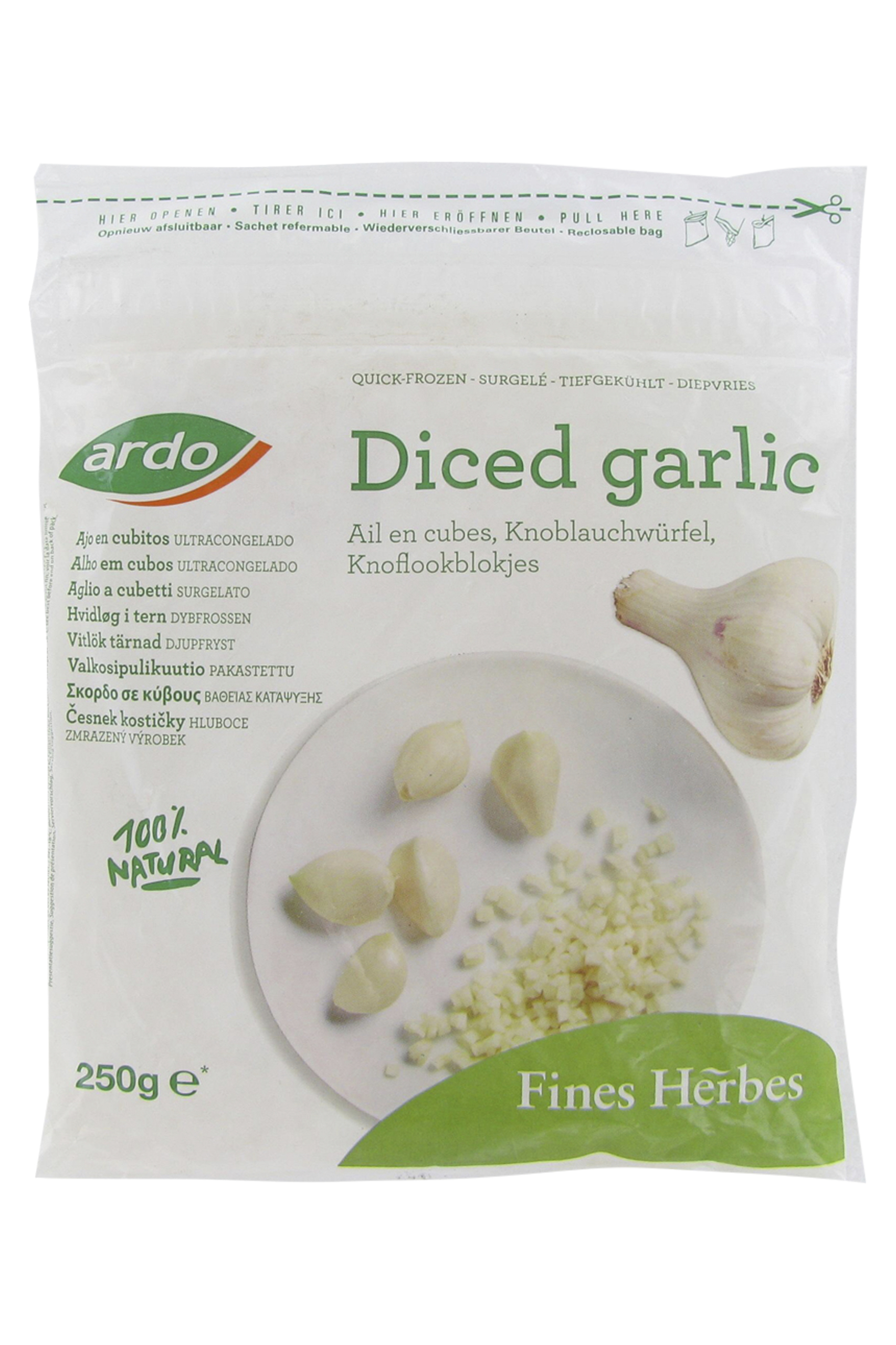 Knoflook gesneden