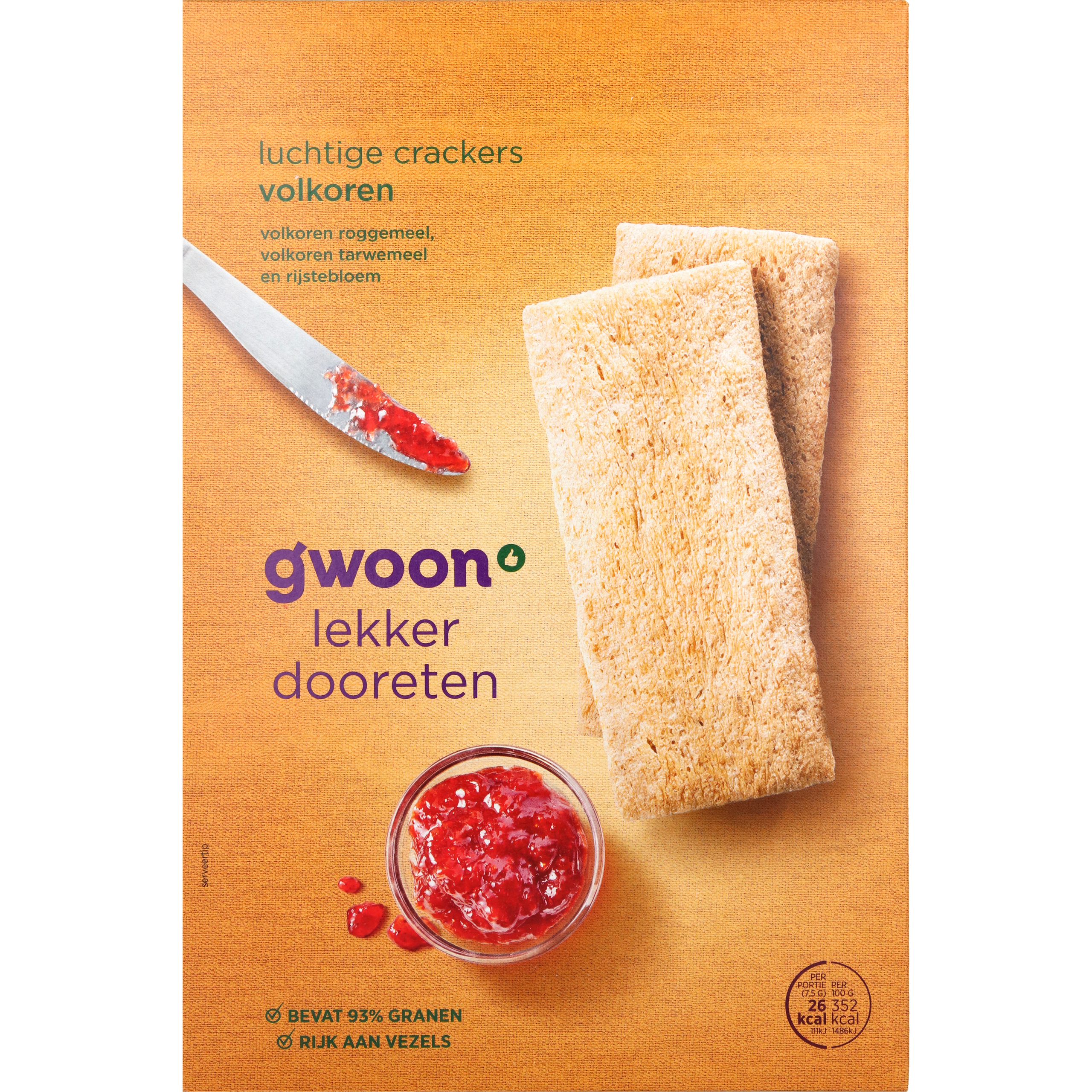 Luchtige cracker volkoren