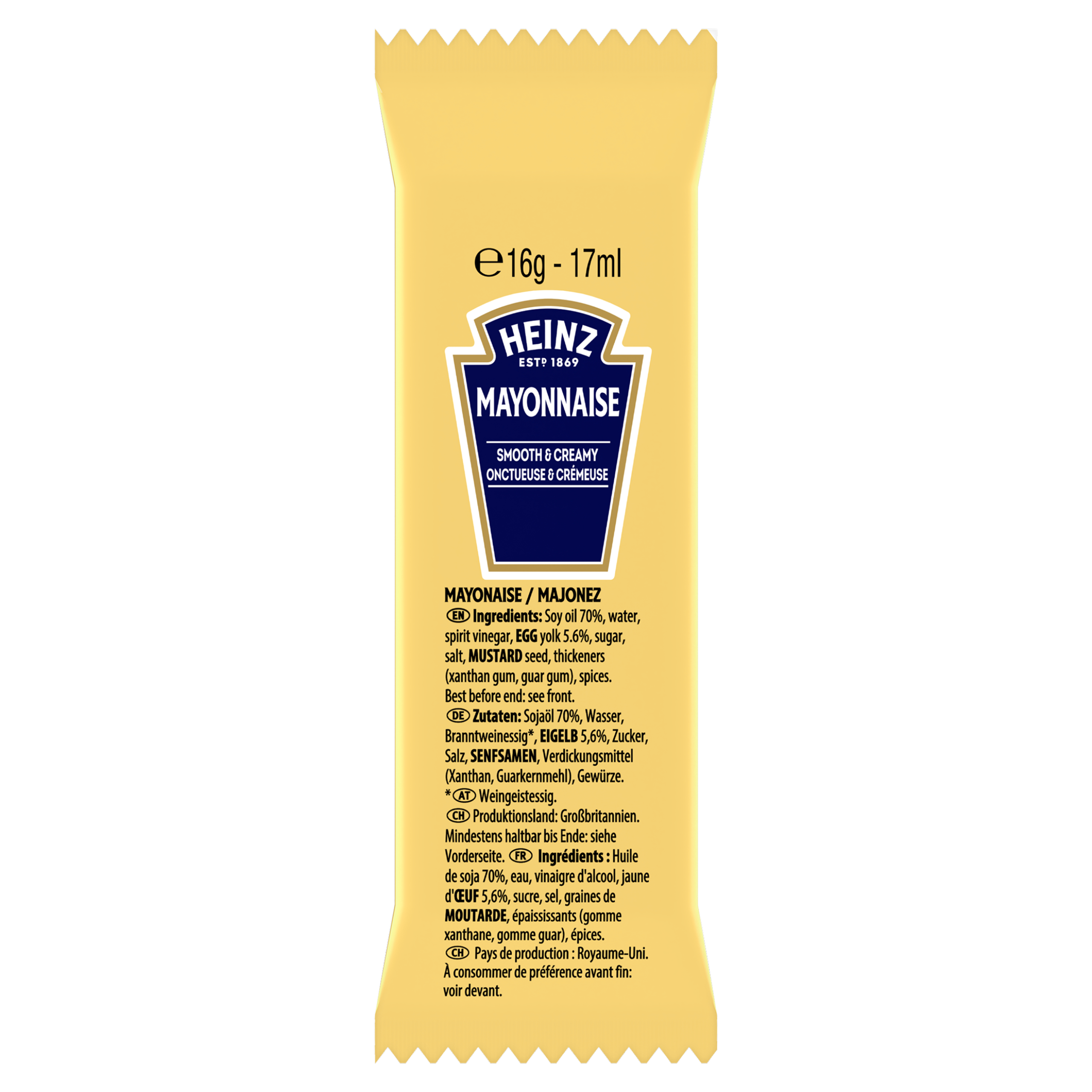 Mayonaise sachets