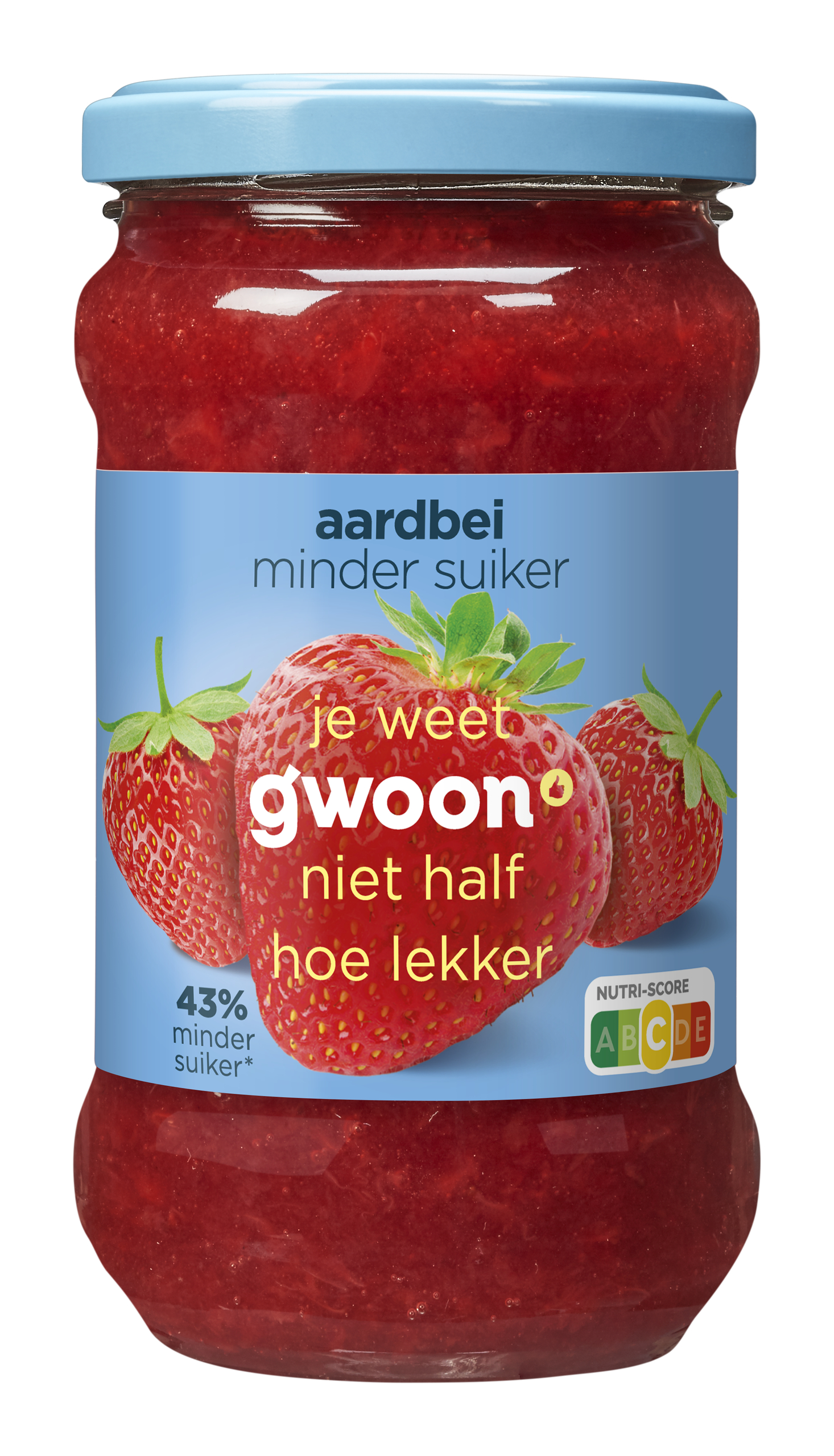 Halvajam aardbei minder suiker