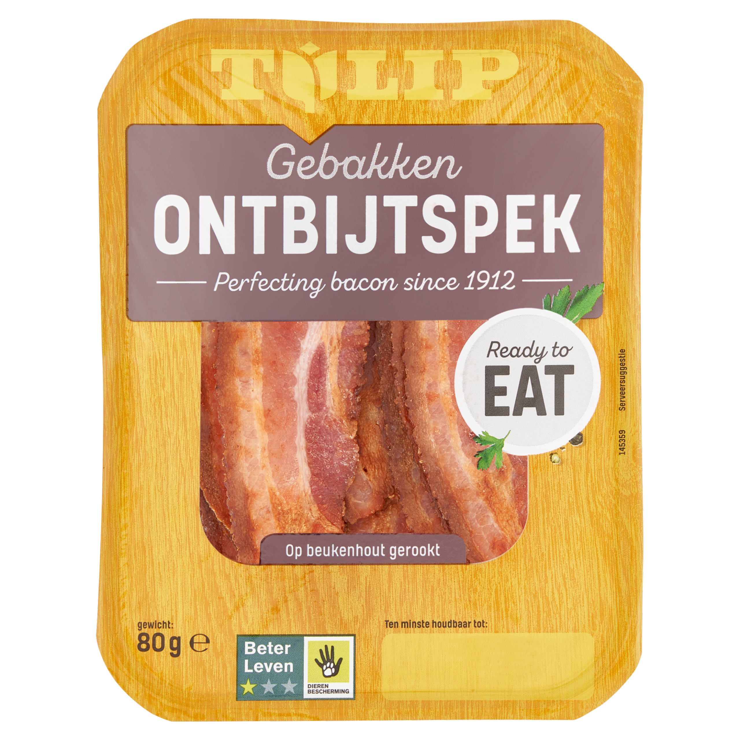Crispy bacon uitgebakken spek