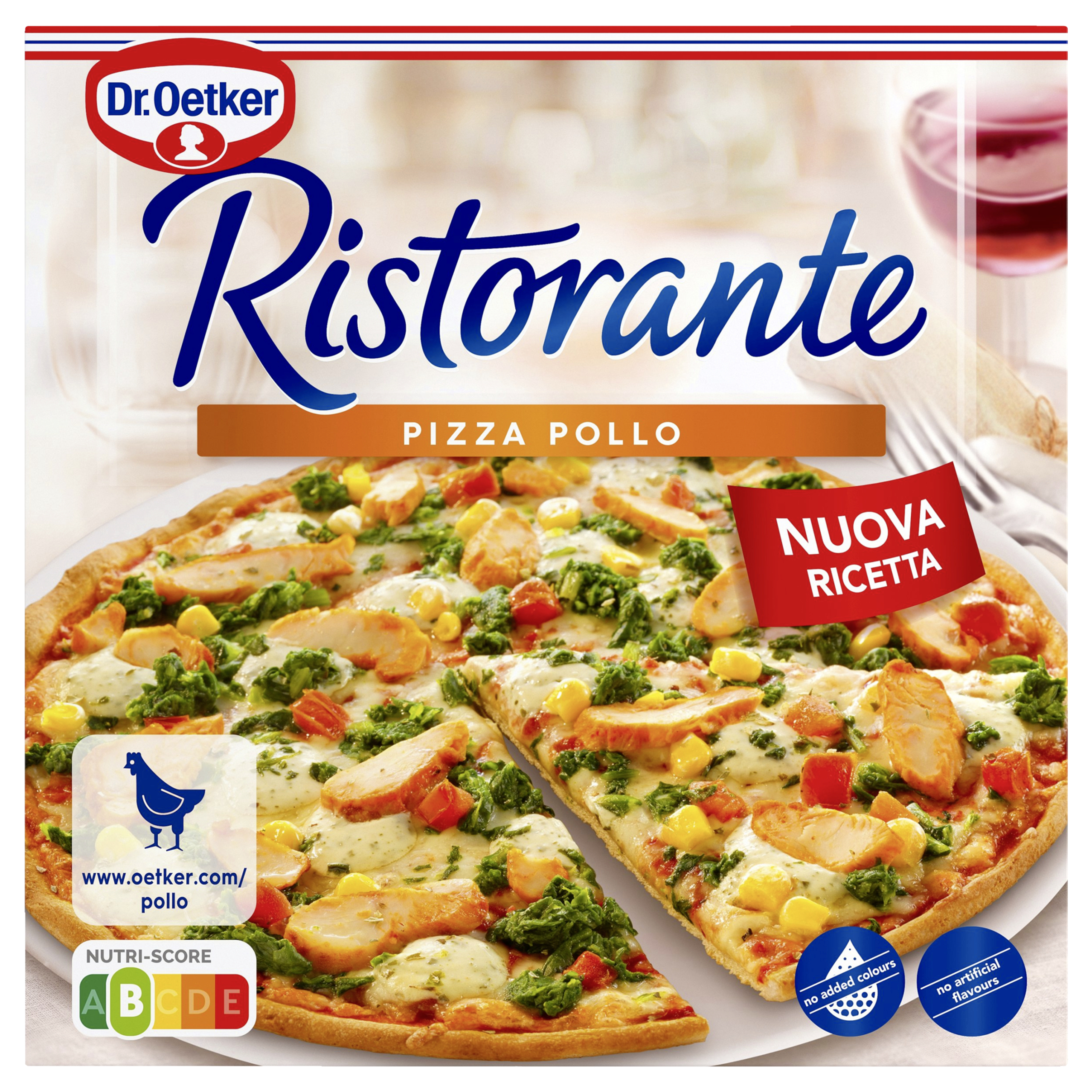 Pizza ristorante pollo