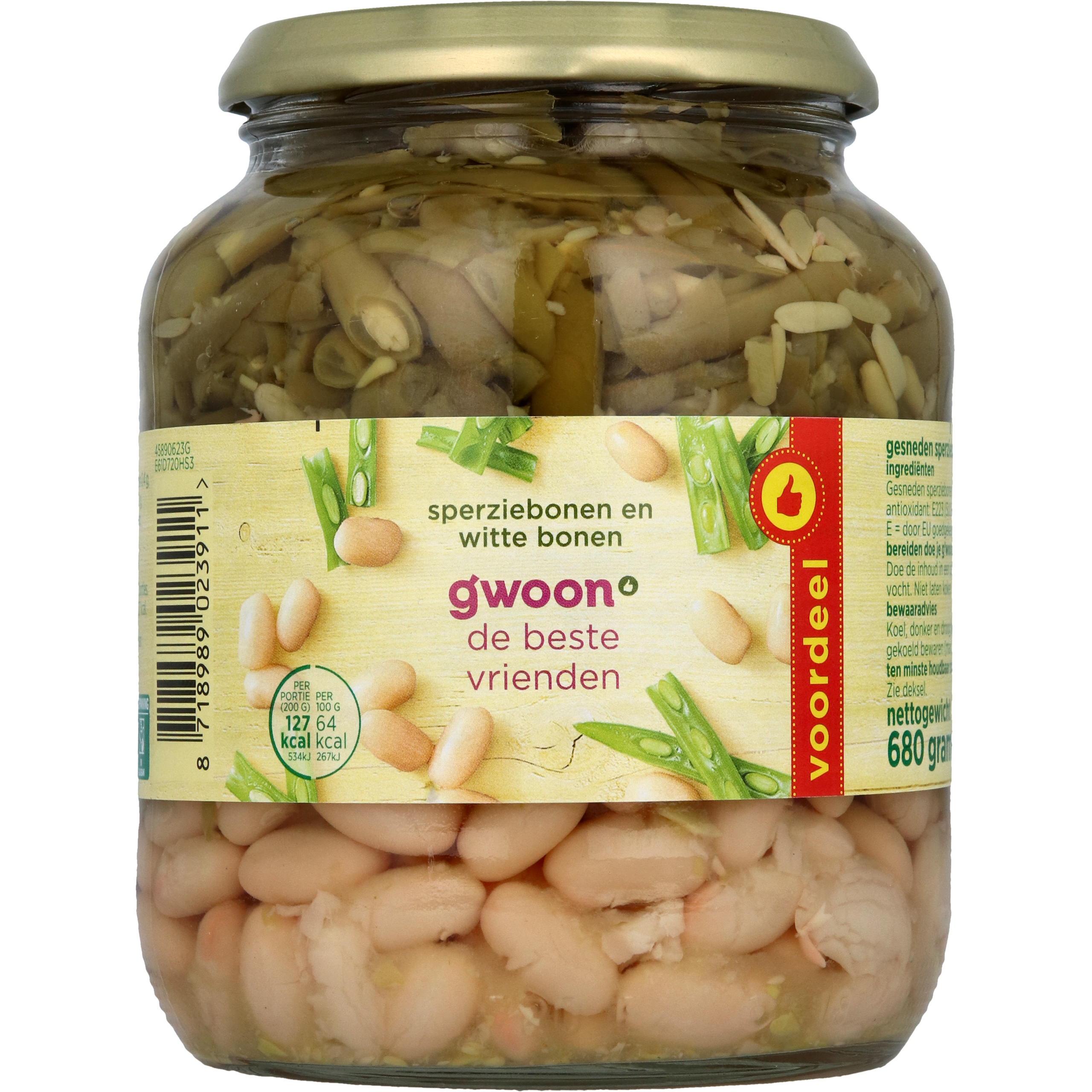 Sperziebonen en witte bonen