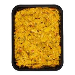 Gele curry met groenten en tahoe