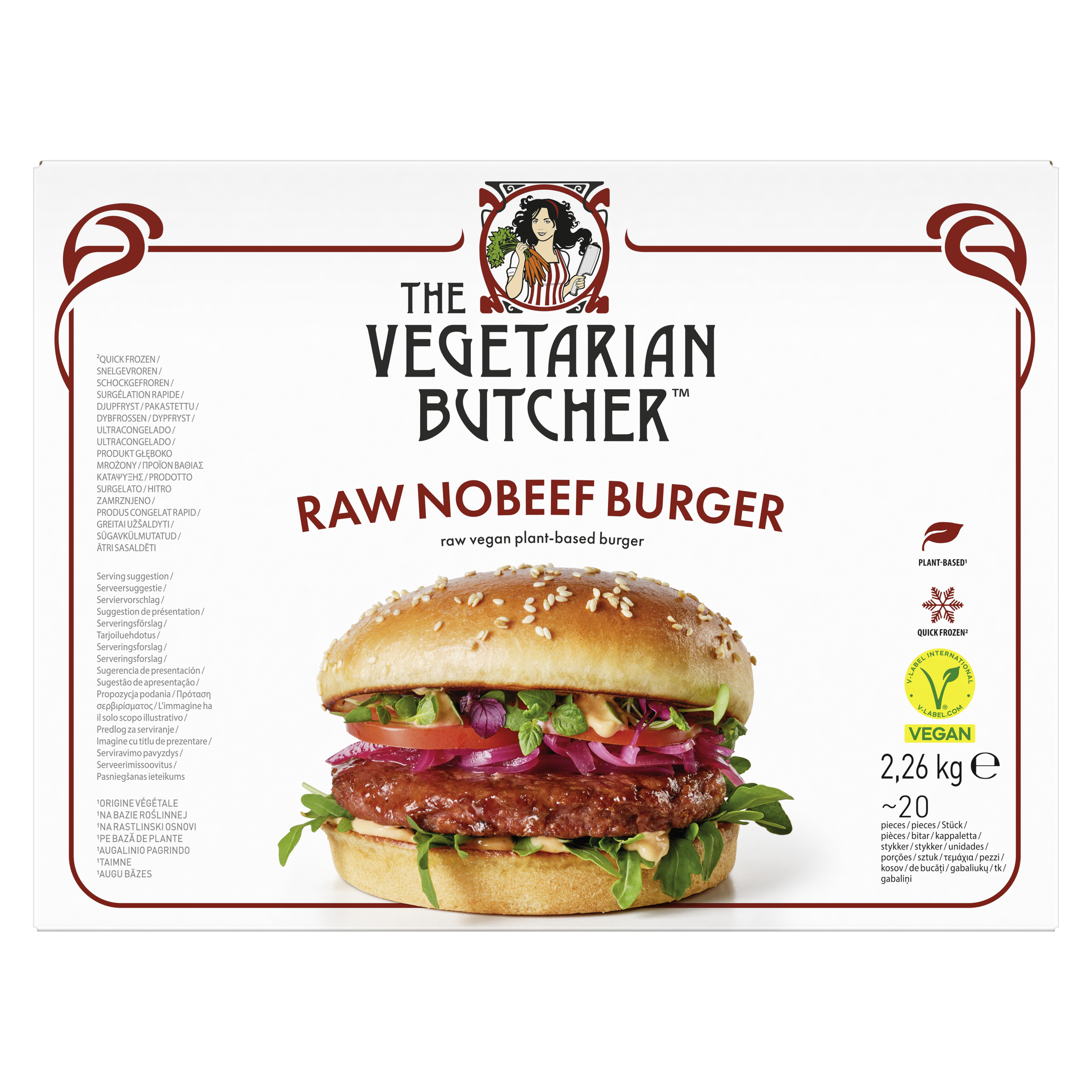 Raw nobeef burger