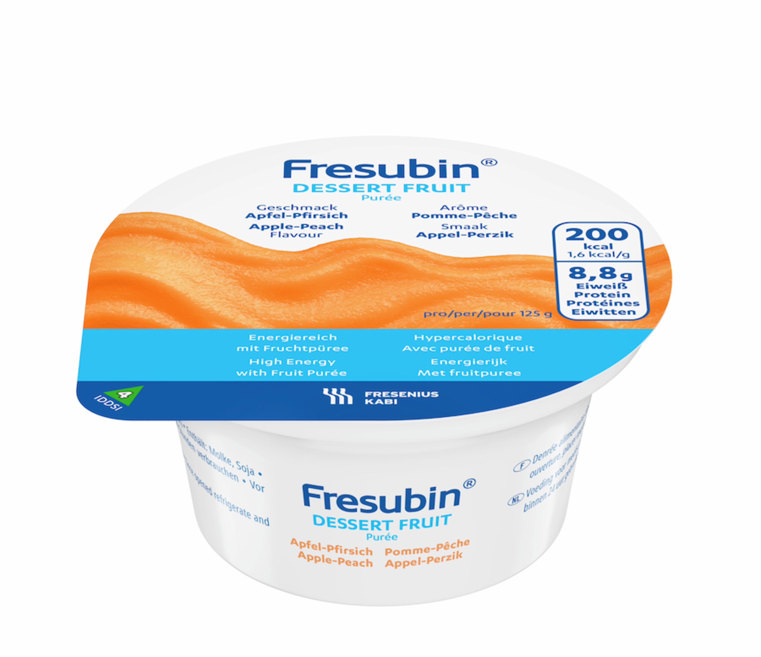 Dessert fruitpuree appel-perzik