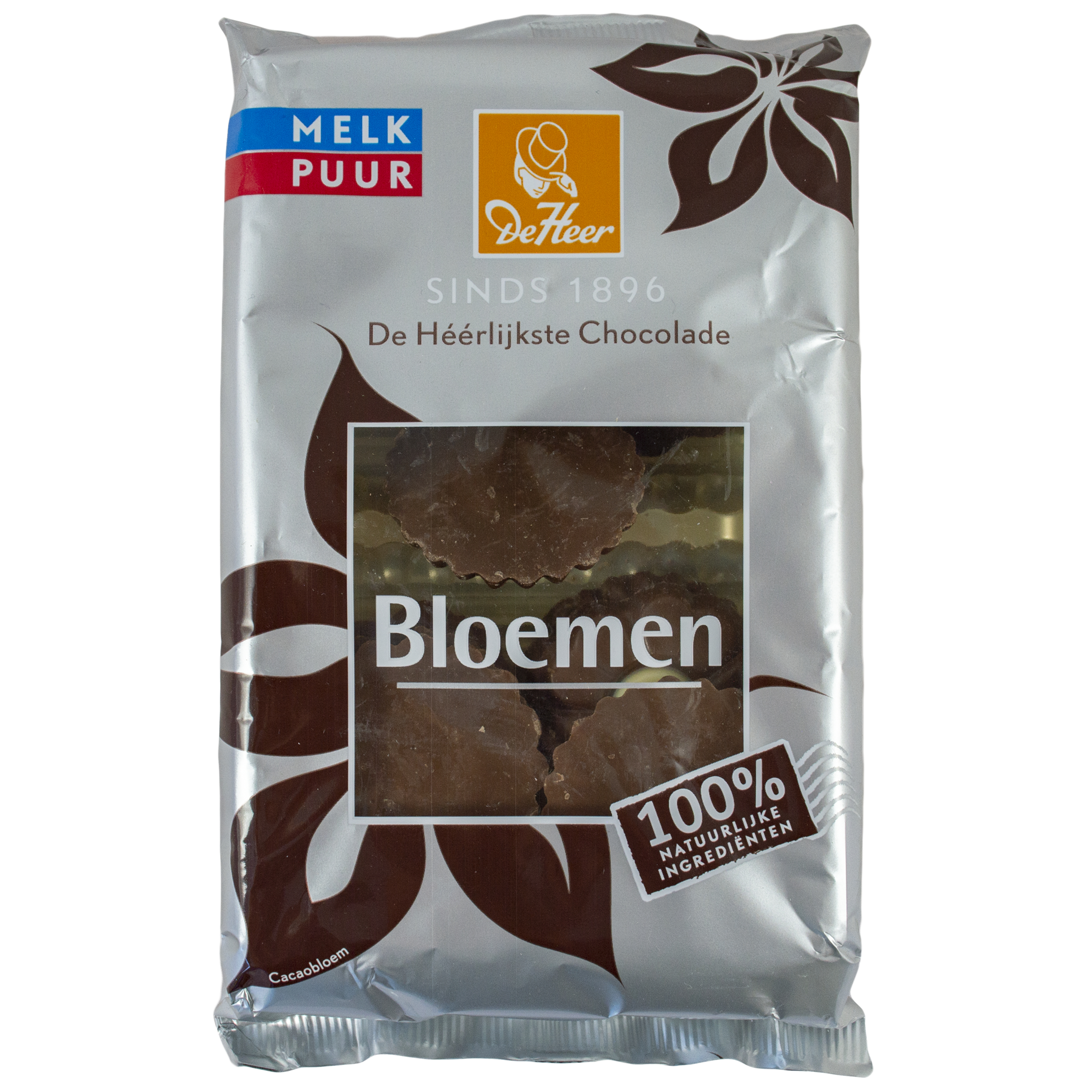Chocolade bloemen melk-puur