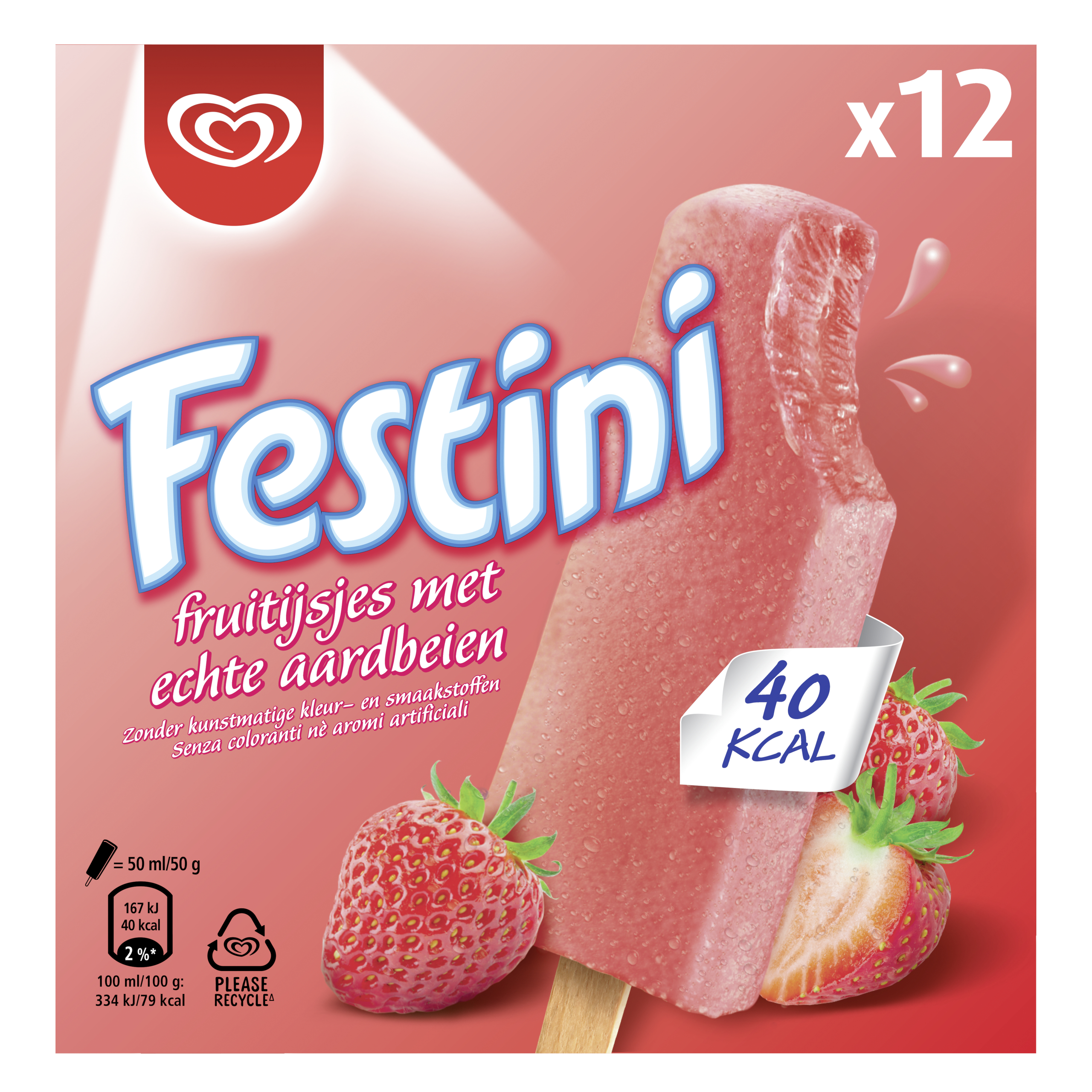 Festini aardbei ijs