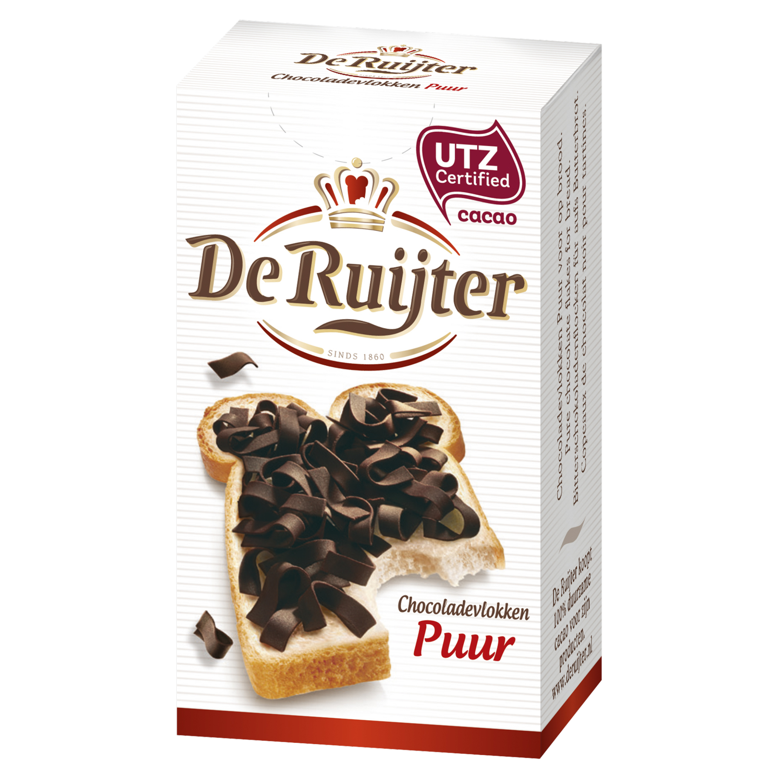 Chocolade vlokken puur