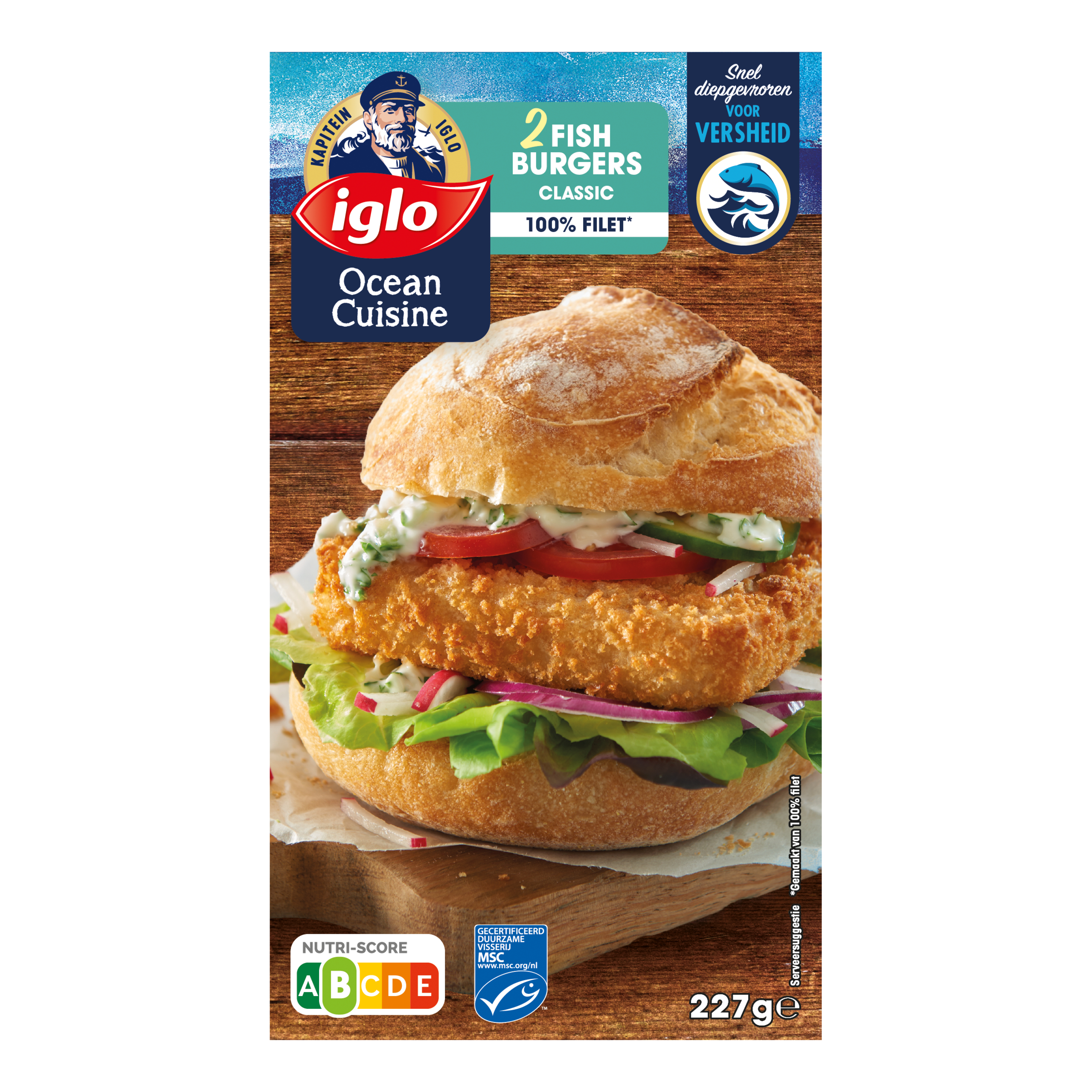 Fish burger classic 2 stuks