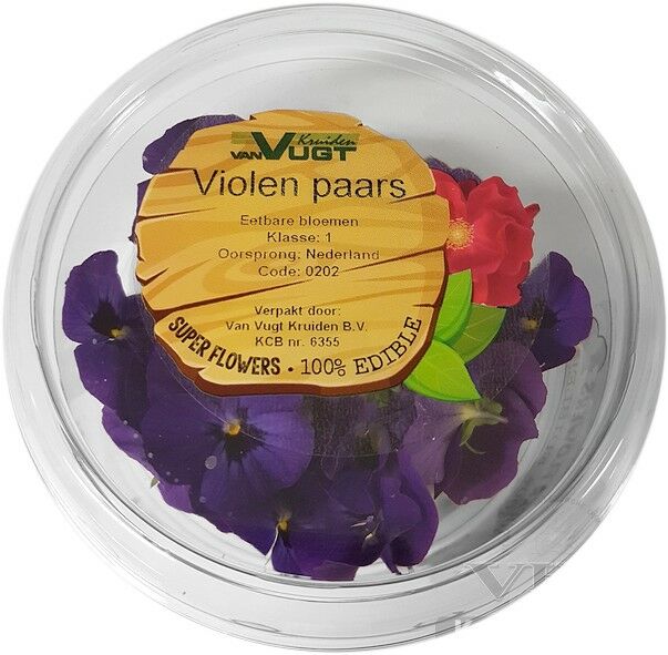 Eetbare bloemen viooltjes paars
