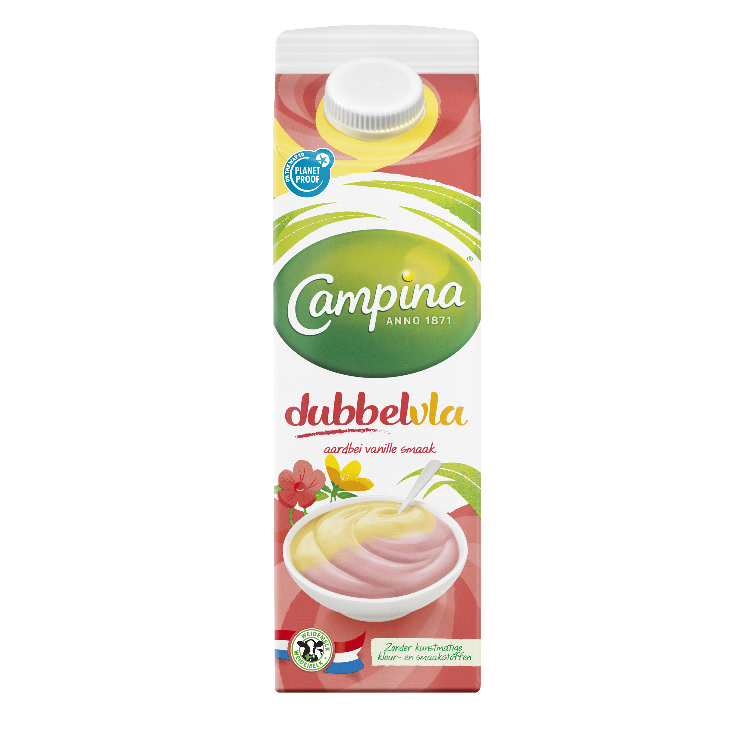Dubbelvla vanille aardbei