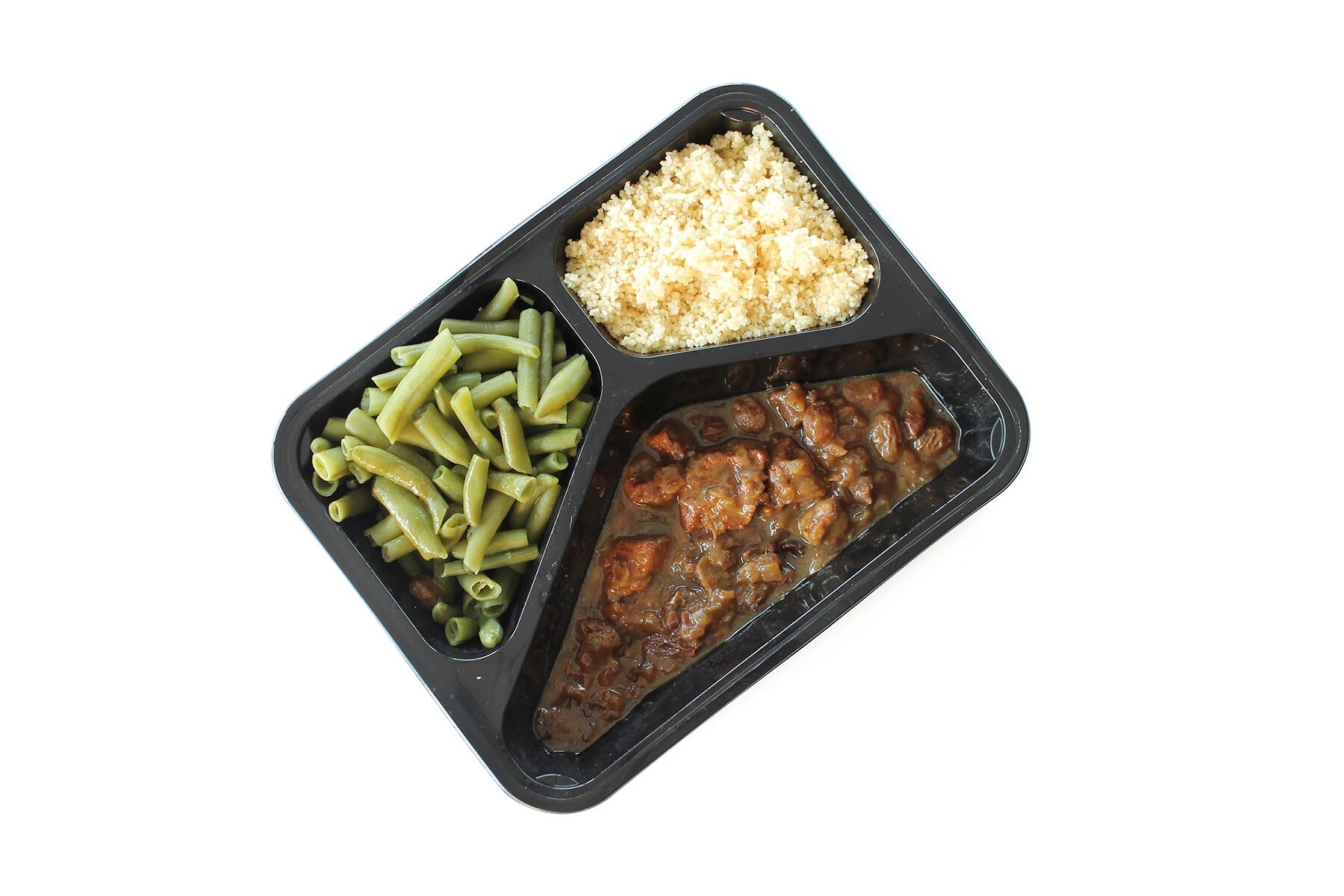 Lamsvlees, sperziebonen en couscous (halal)