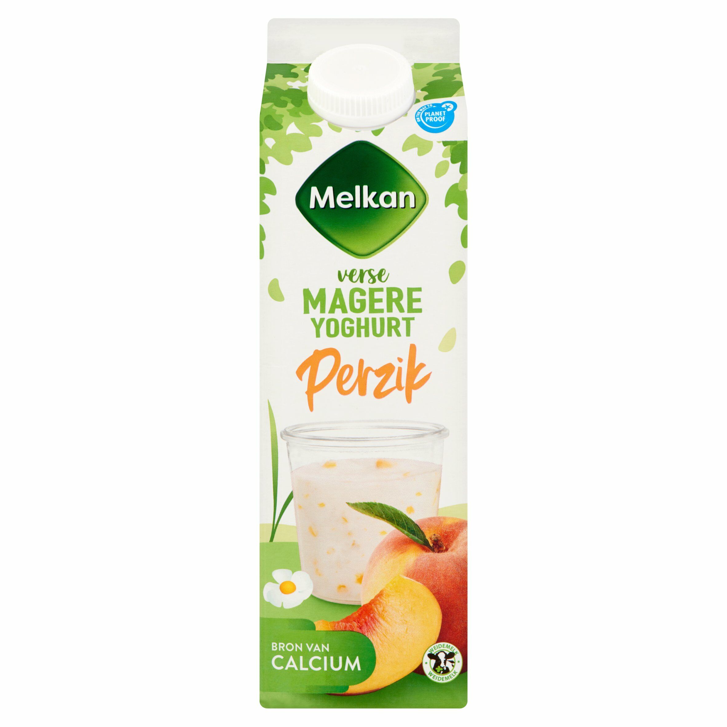 Magere yoghurt perzik