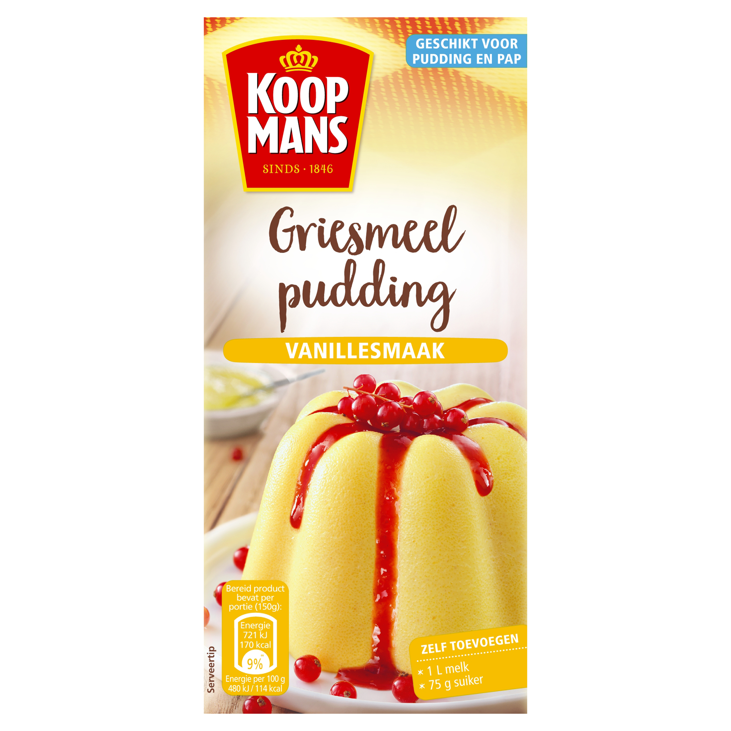 Griesmeelpudding vanille