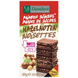 Chocoladereep noten minder suikers