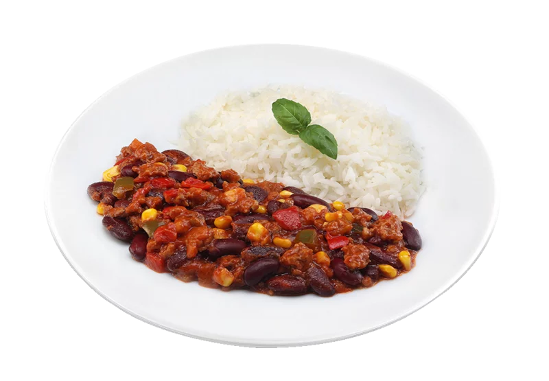 Chili con carne (rundvlees) met rijst